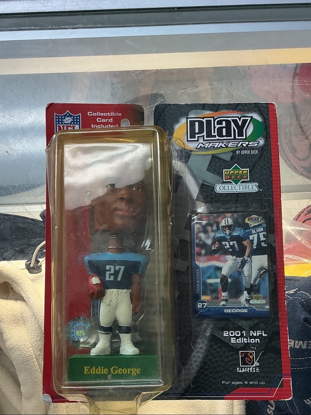 PlayMakers Kids Football Figure - Blue Eddie George (2001 NFL Edition)